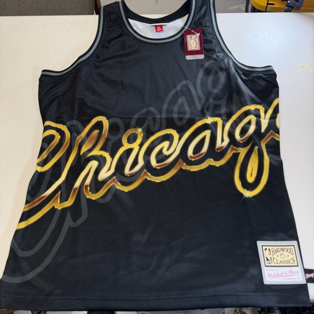 Chicago Bulls Mitchell & Ness NBA Big Face Fashion Tank Black XL NWT